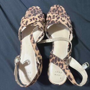 Leopard Chunky Heels Size 11